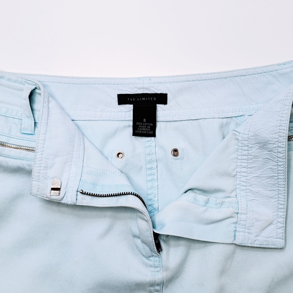 The Limited | Baby Blue 100% Cotton Mini Skirt 8 - Picture 5 of 10